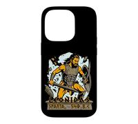 Custodia per iPhone 14 Pro Re Leonida di Sparta 540 dc Spartano con elmetto