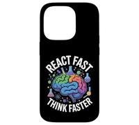 Custodia per iPhone 14 Pro React Fast Think Più Veloce Science Brain Design