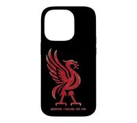 Custodia per iPhone 14 Pro Red Liverpool Inghilterra Est. 1207 Liverbird colossale invecchiato