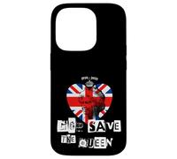 Custodia per iPhone 14 Pro Regina Elisabetta II Dio salvi la regina Punk Memoriam Love