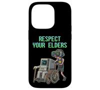 Custodia per iPhone 14 Pro Respect Your Elders Retro Computer Gamer Boy Funny VR Gaming