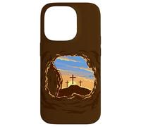 Custodia per iPhone 14 Pro Resurrection Sunday Cross of Jesus Christ Empty Tomb Faith