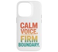 Custodia per iPhone 14 Pro Retro Calm Voice Firm Confine Dichiarazione