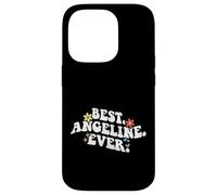 Custodia per iPhone 14 Pro Retro Groovy Best ANGELINE Ever Nome Festa della mamma Ragazza