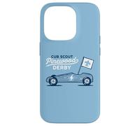 Custodia per iPhone 14 Pro Retro Pinewood Derby Cub Scouts Racer Race Car Logo