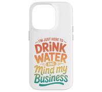 Custodia per iPhone 14 Pro Retro Sono qui solo per bere acqua e farmi gli affari miei