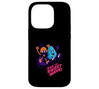 Custodia per iPhone 14 Pro Ride The Sweet Wave, motivo retrò fluorescente a forma di frutta surfata
