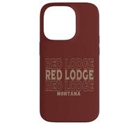 Custodia per iPhone 14 Pro Rifugio rosso vintage Montana