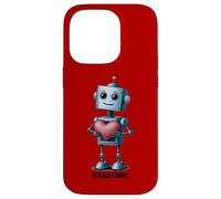 Custodia per iPhone 14 Pro Robot con un grande cuore, grafica