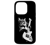 Custodia per iPhone 14 Pro Rock Cat Playing Guitar - Funny Guitar Cat