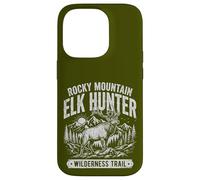 Custodia per iPhone 14 Pro Rocky Mountain Elk Hunter Hunting Retro Vintage
