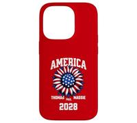 Custodia per iPhone 14 Pro Ron Paul Thomas Massie Election 2028 President American Flag