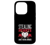 Custodia per iPhone 14 Pro Rubare cuori come rubo basi giocatore di baseball
