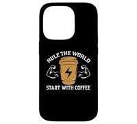 Custodia per iPhone 14 Pro Rule The World Star With Coffee Baristas Funny Coffee Lover