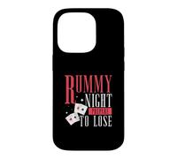 Custodia per iPhone 14 Pro Rummy Night prepararsi a perdere divertenti giochi di carte un giocatore di ramino