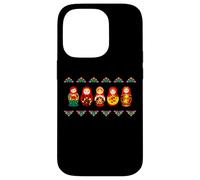 Custodia per iPhone 14 Pro Russian Matryoshka Babushka Flowers T-shirt Nesting Dolls
