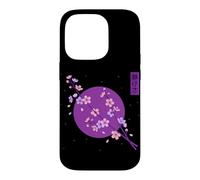 Custodia per iPhone 14 Pro Sakura Moon Blooming Cherry Blossom Flower Anime giapponese