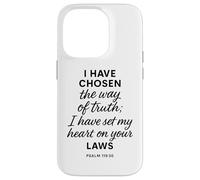 Custodia per iPhone 14 Pro Salmo 119 30 Ho scelto la via della verità Versi Leggi Bibbia