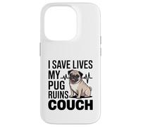 Custodia per iPhone 14 Pro Salvo vite, il mio carlino rovina la mia infermiera