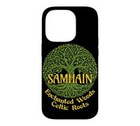 Custodia per iPhone 14 Pro Samhain Enchanted Woods Celtic Roots Strega gaelica di Halloween