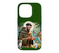 Custodia per iPhone 14 Pro San Francesco d'Assisi Patrono degli Animali Foresta Cattolica