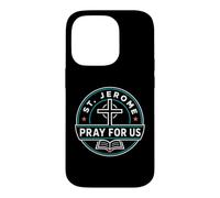 Custodia per iPhone 14 Pro San Girolamo Prega per noi Santo Patrono Cattolico Grafico