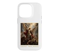 Custodia per iPhone 14 Pro San Michele Arcangelo Spada E Scudo Icona Arte Fede