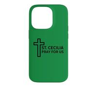 Custodia per iPhone 14 Pro Santa Cecilia Preghiera Cattolica Musica Ministero Design