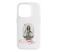 Custodia per iPhone 14 Pro Santa Muerte Scythe Globe Clessidra Rose Folk Saint