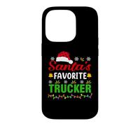 Custodia per iPhone 14 Pro Santa's Favorite Trucker Funny Christmas Trucker Xmas