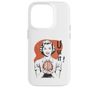 Custodia per iPhone 14 Pro Sarcastic Retro Use It Brain Funny Psychology Mind 1950s