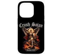 Custodia per iPhone 14 Pro Schiaccia Satana San Michele Romani Versi Biblici Arcangelo Angelo