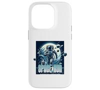 Custodia per iPhone 14 Pro Sci Fi Space Run Run Ma non puoi nascondere l'astronauta