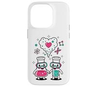 Custodia per iPhone 14 Pro Science Love Vibes Chemistry Lab Carino San Valentino
