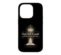Custodia per iPhone 14 Pro Sii fedele alla morte Corona della vita Rivelazione 2:10 Spagnolo