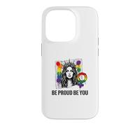 Custodia per iPhone 14 Pro Sii orgoglioso e sii arcobaleno LGBTQ Pride Femminista