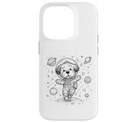 Custodia per iPhone 14 Pro Simpatico cane astronauta esploratore spaziale cucciolo universo design