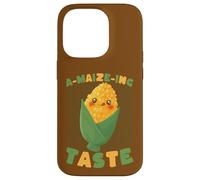 Custodia per iPhone 14 Pro Simpatico design A-MAIZE-ING Gusto Corn Pun Foodie