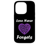 Custodia per iPhone 14 Pro Simple purple quote alzheimer's love never forgets