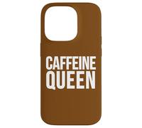 Custodia per iPhone 14 Pro Slogan divertente per amanti del caffè della regina della caffeina