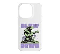 Custodia per iPhone 14 Pro Slow Down Frog Playing Guitar Relax & Enjoy Your Life