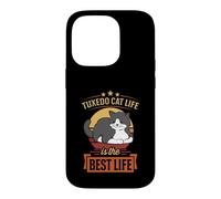 Custodia per iPhone 14 Pro Smoking Cat Life Is The Best Life Retro Vintage Style