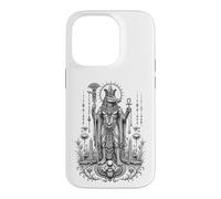 Custodia per iPhone 14 Pro Sobek Crocodile Dio Antico Egitto Monocromatico Art