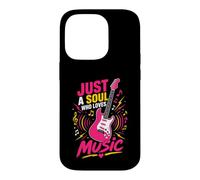 Custodia per iPhone 14 Pro Solo un'anima che ama la chitarra musicale