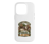Custodia per iPhone 14 Pro Sono una persona semplice Mi piacciono i fossili e il caffè Fossili divertenti