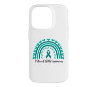 Custodia per iPhone 14 Pro Sostengo i sopravvissuti alla consapevolezza delle aggressioni sessuali Boho Rainbow