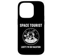 Custodia per iPhone 14 Pro Space Tourist Lost? I'm On Vacation Emblema esploratore cosmico