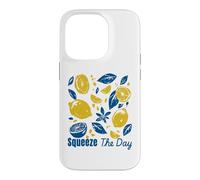 Custodia per iPhone 14 Pro Squeeze The Day Lemon Citrus Retro Summer Motivational