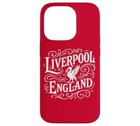 Custodia per iPhone 14 Pro Stampa bianca vintage Liverpool Inghilterra Liverbird