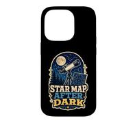 Custodia per iPhone 14 Pro Star Map After Dark Telescopio Luna